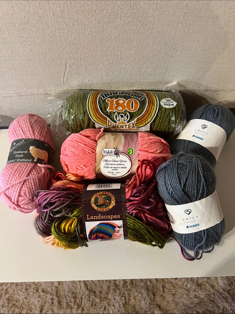 Mixed Yarn Lot (Crochet & Knitting) x6 skeins 🆕 - Picture 1 of 6